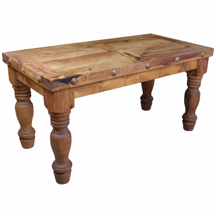 Mesquite Desk With Spindle Legs and Drawer