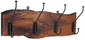 Mesquite Slab Coat Rack with Iron Hooks
