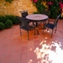 Metal and Tile Top Patio Dining Table Set with Four Chairs - 48