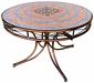 Metal and Tile Top Patio Dining Table Set with Four Chairs - 48