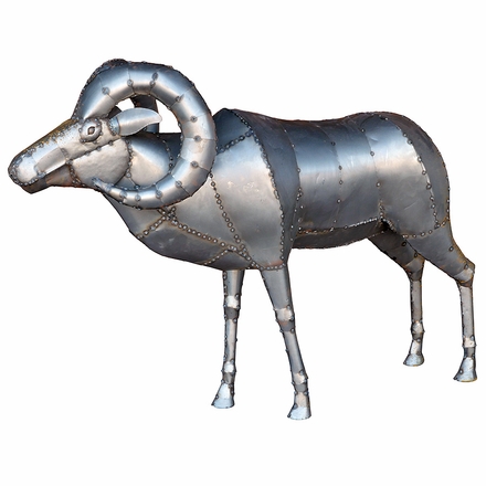Metal Big Horn Sheep Sculpture - Large - 49