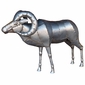 Metal Big Horn Sheep Sculpture - Large - 49