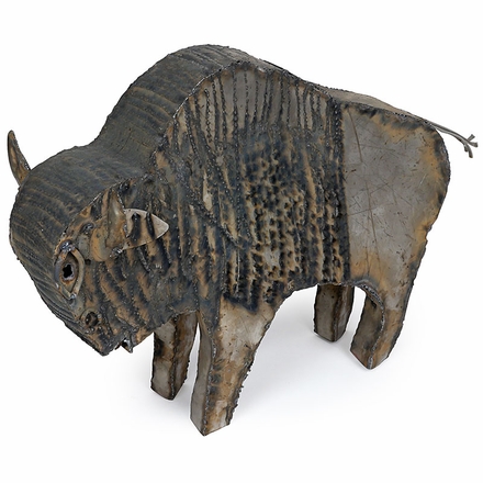 Metal Buffalo Yard Art