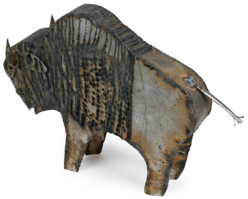 Metal Buffalo Yard Art