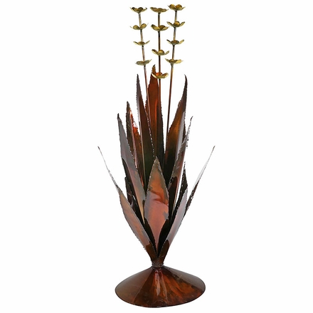 Metal Flowering Agave Yard Art Sculpture