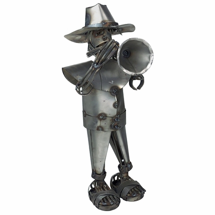 Metal Mariachi Yard Art Sculpture - Trumpeter