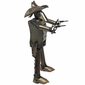 Metal Mexican Bandito with Guns Yard Art Sculpture