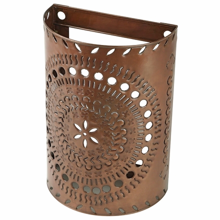 Mexican Aged Tin Wall Sconce Light Cover - Punched Tin