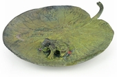 Mexican Bronze Lily Pad with Frog