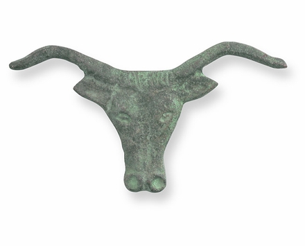 Mexican Bronze Steer Head Drawer Pull - Set of 2