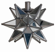 Mexican Candle Holders, Tin and Glass