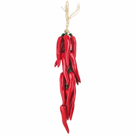 Mexican Ceramic Hungarote Chili Ristra - Red
