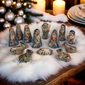 Mexican Ceramic Nativity Scene 11-Piece Set