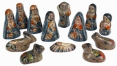 Mexican Ceramic Nativity Scene 11-Piece Set
