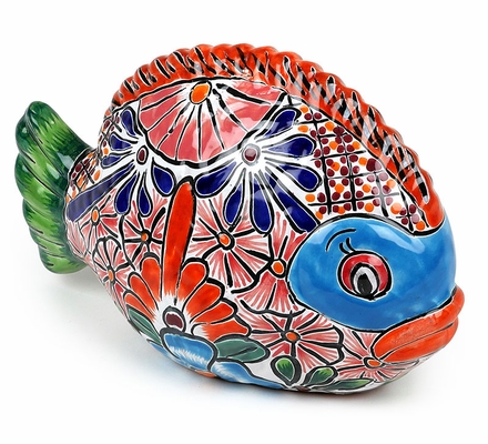 Mexican Ceramic Talavera Fish Statue