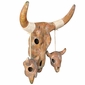 Mexican Clay Steer Skull with Hanging Skulls on Rope