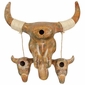 Mexican Clay Steer Skull with Hanging Skulls on Rope