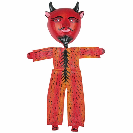 Mexican Coco Mask Devil with Canvas Body