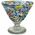 Mexican Confetti Pebbled Short Martini Glass - Set of 4