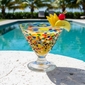 Mexican Confetti Pebbled Short Martini Glass - Set of 4