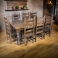 Mexican Country Style Dining Set - Walnut Finish - 3 Sizes