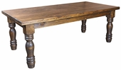 Mexican Country Style Dining Table Walnut Finish - 3 Sizes