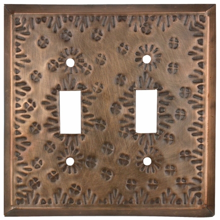 Mexican Double Switch Plate - Flower
