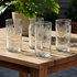Mexican Etched Floral Highball Glasses - Clear - Set of 4