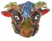 Mexican Folk Art Masks Painted Coconut Masks