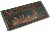 Painted Wood Dough Bowl with Campensina