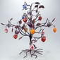 Mexican Handblown Glass Heart Ornaments - Set of 2