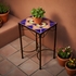 Mexican Iron Side Table with Talavera Tiles - 14