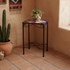 Mexican Iron Side Table with Talavera Tiles - 14