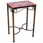 Mexican Iron Side Table with Talavera Tiles - 14