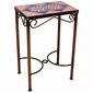 Mexican Iron Side Table with Talavera Tiles - 14