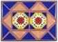 Mexican Iron Side Table with Talavera Tiles - 14