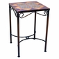 Mexican Iron Side Table with Talavera Tiles - 14