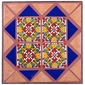 Mexican Iron Side Table with Talavera Tiles - 14