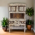 Mexican Kitchen Hutch - White Washed Painted Wood