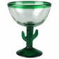 Mexican Margarita Glasses with Saguaro Cactus Stem  - Set of 4
