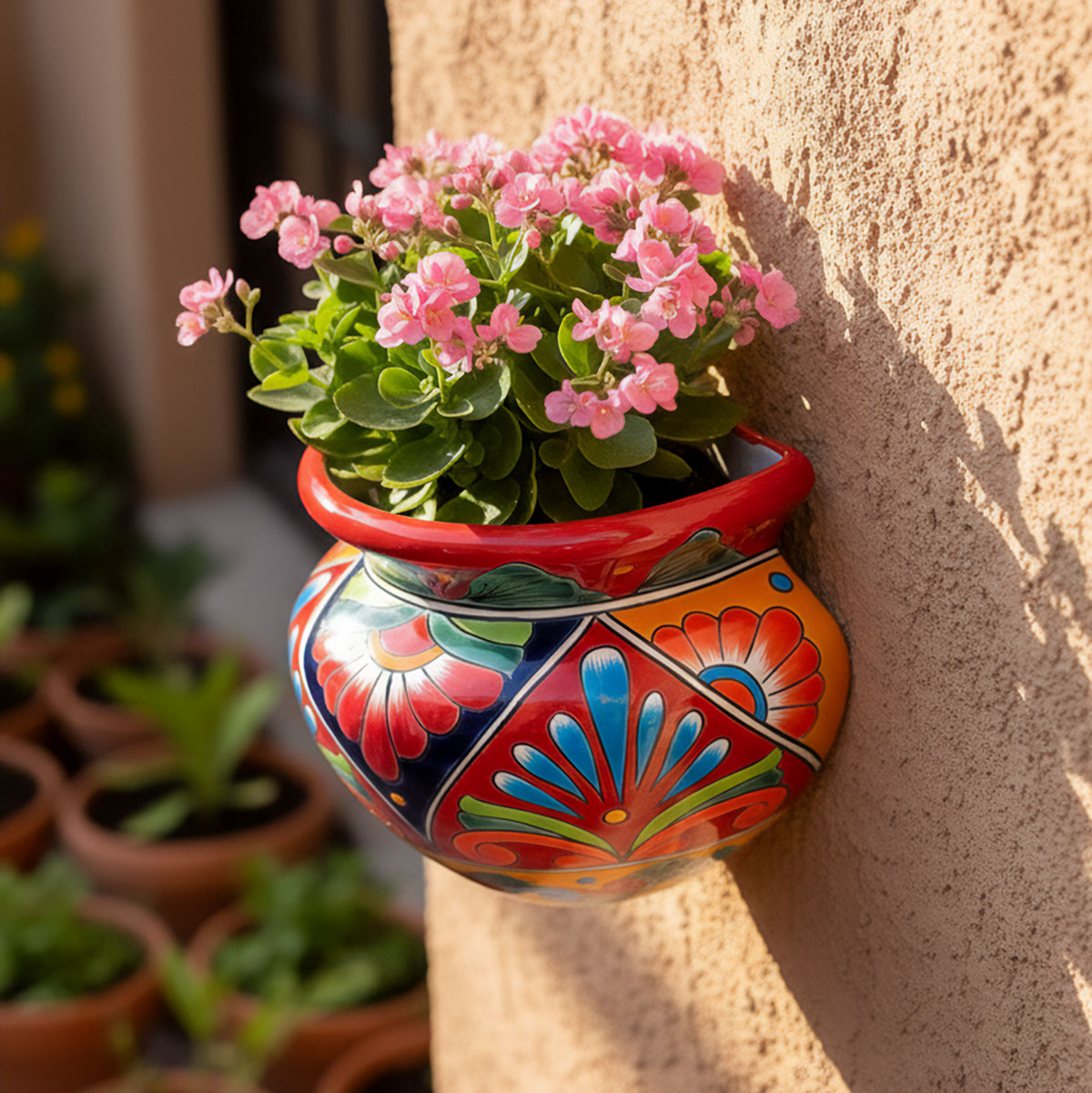 Michoacana Wall Pot - Talavera Garden pottery
