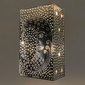 Mexican Natural Punched Tin Moon Face Wall Sconce