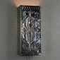 Mexican Natural Tin Slender Perforated Wall Sconce