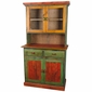 Mexican Painted Cupboard with Glass