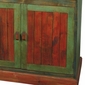 Mexican Painted Cupboard with Glass
