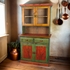 Mexican Painted Cupboard with Glass