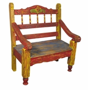 Mexican Painted Rustic Benches