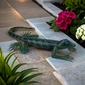 Mexican Painted Tin Iguana Sculpture