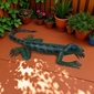 Mexican Painted Tin Iguana Sculpture
