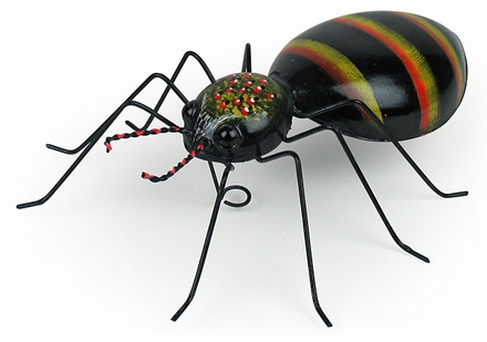Mexican Painted Tin Spider Sculpture